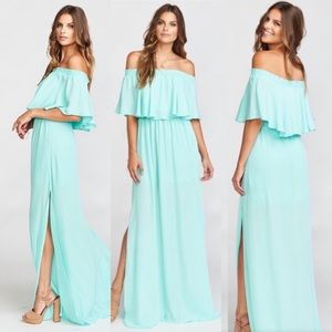 NWT Show Me Your MuMu Teal Hacienda Maxi Dress